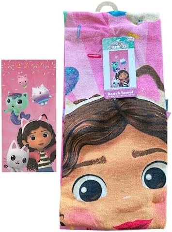 Gabbys dolls beach towel Pink - 27x54 inches
