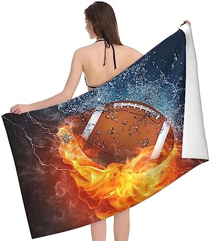 VOOHDDY American Football Ball Sport Beach Towel