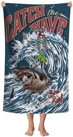 WZOMT Microfiber Shark Beach Towel
