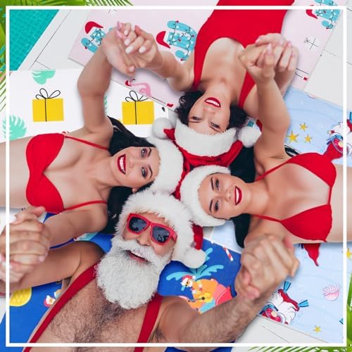 Stylish Christmas in July Beach Towels