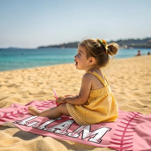 Personalized Beach Towels with Names - Ultra Soft Comfortable for Adults Kids