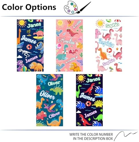 Personalized Kids Beach Towels - Monogrammed Microfiber