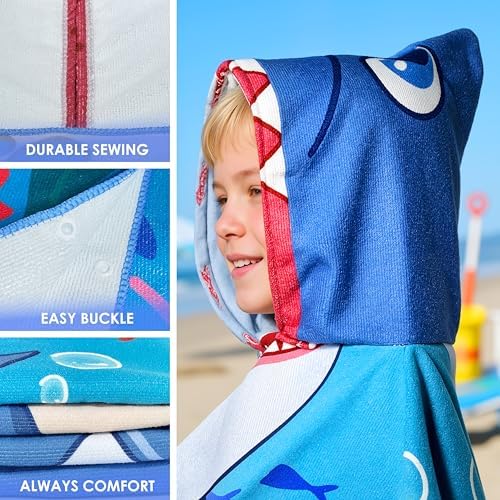Shark Beach Towel 30x25