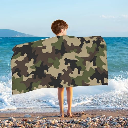Simple Beach Towel for Kids Soft Absorbent