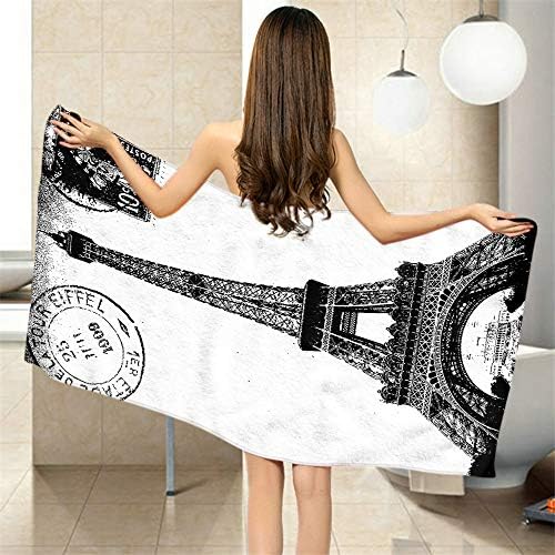 Soft Paris Eiffel Bath Towels