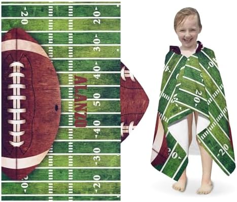 Eiis Unidesign Retro American Football Hooded Towels for Kids 3-10 Yrs