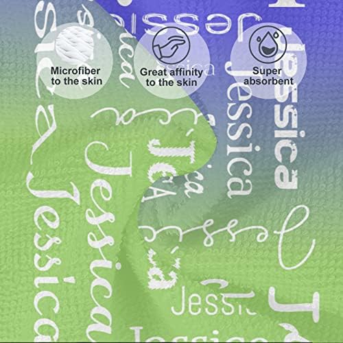 XOZOTY Blue Green Personalized Beach Towel
