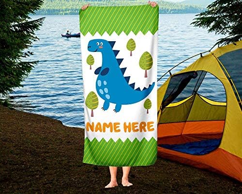 Personalized Corner Dinosaur Towel