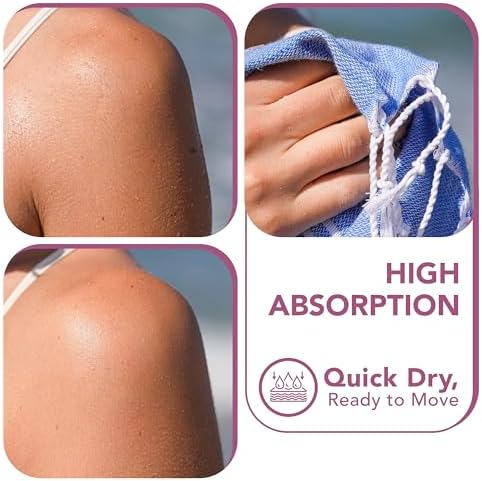 Luxury Turkish Beach Towels with Carry Case for Travel More