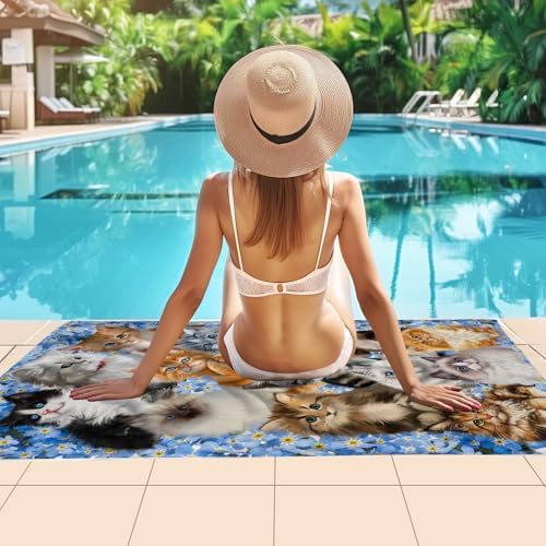 S Ostler Furry Cats Towel