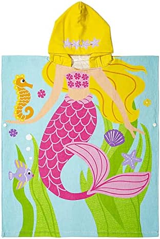 Kids Hooded Towel Bath Beach Soft Cotton Poncho for Girls and Boys
