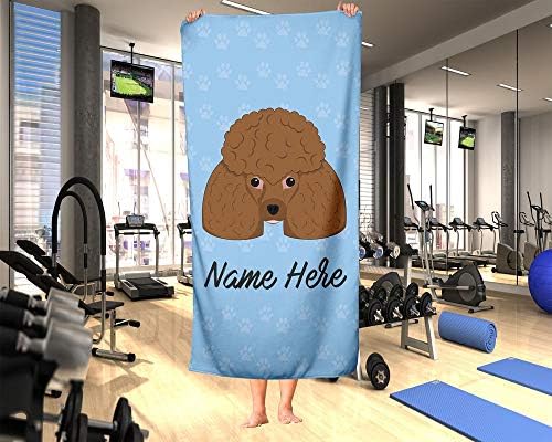 Extra Large Personalized Pet Poodle Towel for Kids