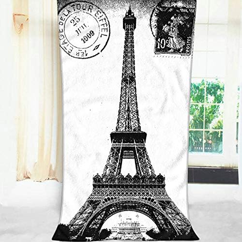 Soft Paris Eiffel Bath Towels