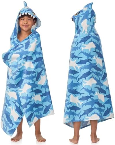Saint Eve Kids Cotton Hooded Towel - Soft Absorbent Playful Wrap