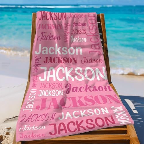 Voltexia Custom Beach Towels for Kids Adults with Name