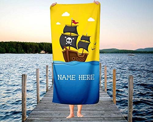 Personalized Jolly Pirate Towel for Kids Adults