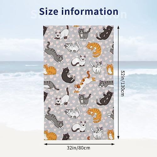 Safe Soft and Super Absorbent Beach Towels Large 52x32 inches