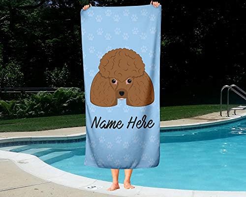 Extra Large Personalized Pet Poodle Towel for Kids