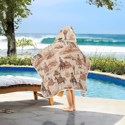 Kids Bath Towels Horses Western Kids