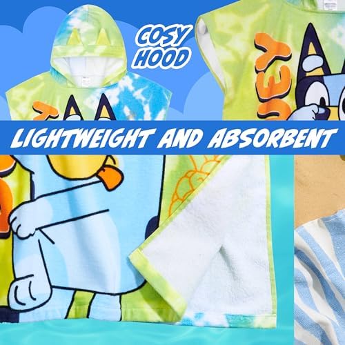 Blueys Adorable Hooded Changing Robe for Kids Multi 3-8