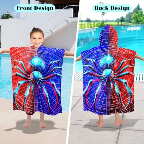 Perfect for Kids Cute Spider Beach Towels 22x26 Washable and Durable