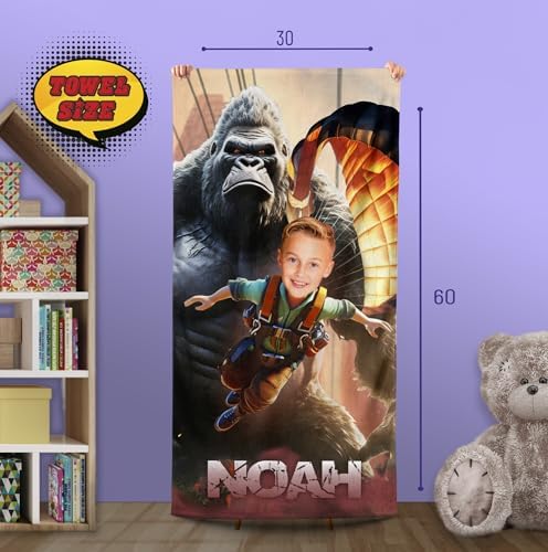 Personalized Beach Towels for Kids Men Boys Unique Gift with Picture