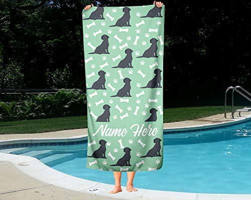 Personalized Labrador Beach Towels