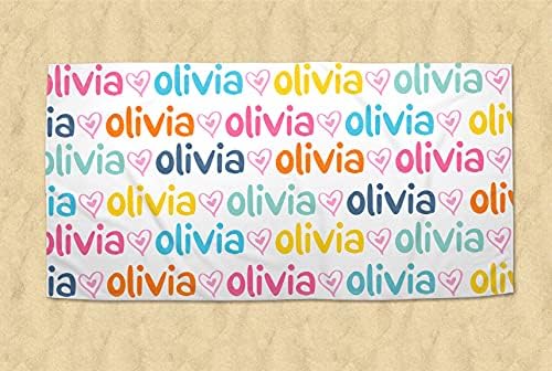 Monogram Junkie Personalized Name Beach Towel for Kids