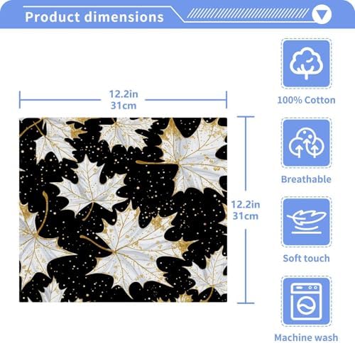 Cost-Effective Soft High-Quality Gold Maple Leaf Washcloth Set