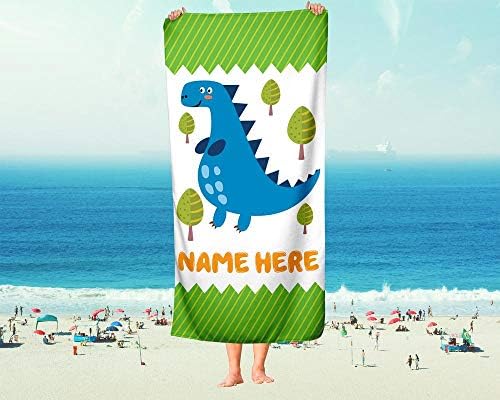 Personalized Corner Dinosaur Towel