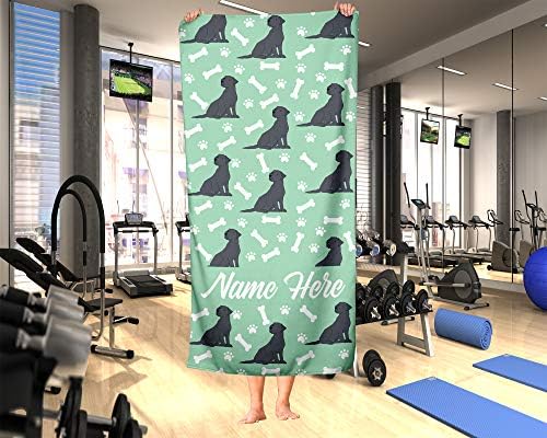 Personalized Labrador Beach Towels