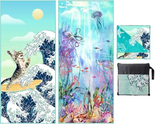Beach Towels - 2 Pack Extra Large Beach Towels Set for Vacation