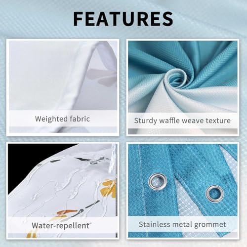 Colorful Checkered Shower Curtain Set with 12 Hooks