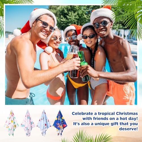 Stylish Christmas in July Beach Towels