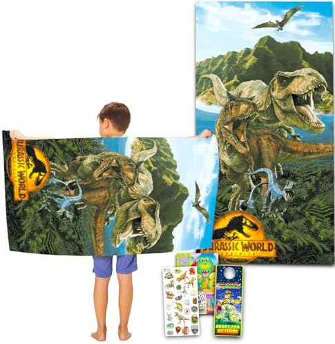 Jurassic World Towel Set for Kids Boys Girls