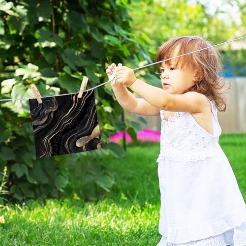 Bath Time Treats - Black Gold Marble Washcloth Set