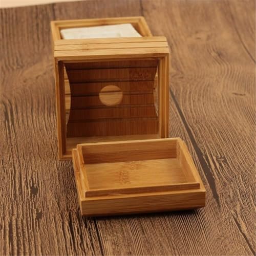 Multi-functional Wooden Soap Box with Bamboo Plates