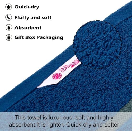 Gather Your Space -CASA COPENHAGENExotic 6-Piece Towel Set Navy 525 GSM