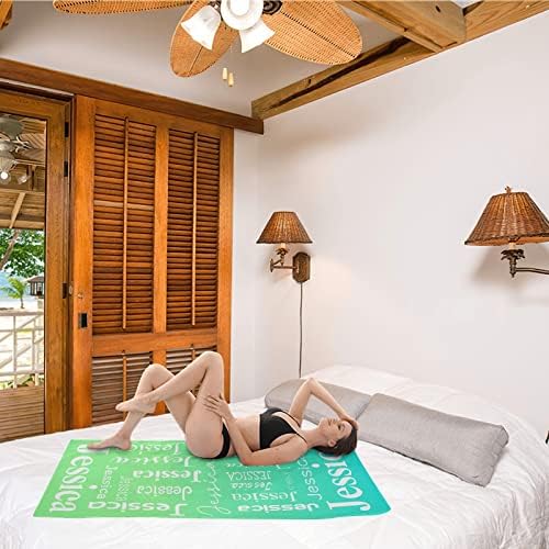 Vibrant Light Blue Green Beach Towels