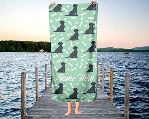 Personalized Labrador Beach Towels