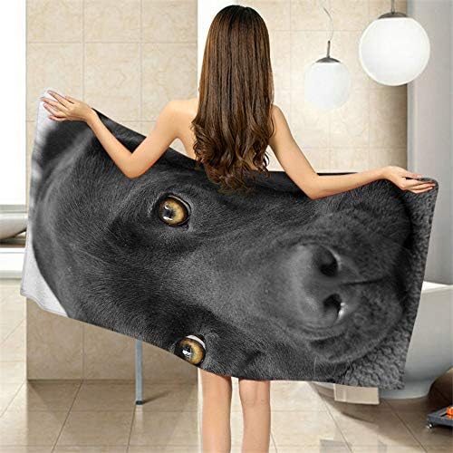 Relaxed Comfort Soft Bath Towels Black Lab Labrador