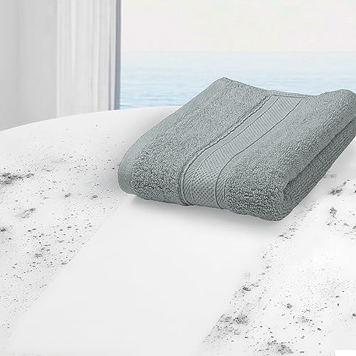 MoNiBloom 6-Piece 100 Cotton Hand Towels Gray