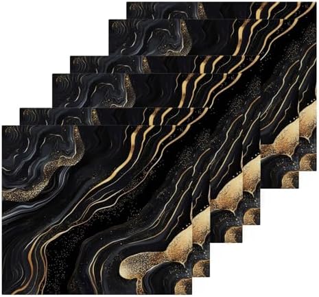 Bath Time Treats - Black Gold Marble Washcloth Set