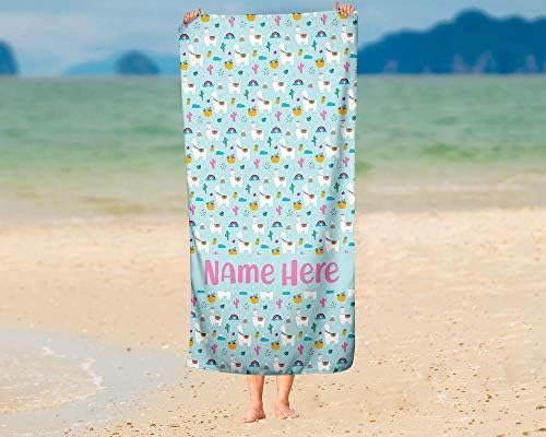 Personalized Llama Pattern Towel for Kids and Adults