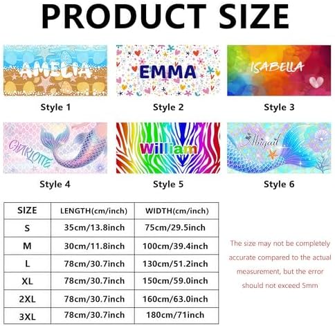 Personalized Beach Towel Name Custom Design