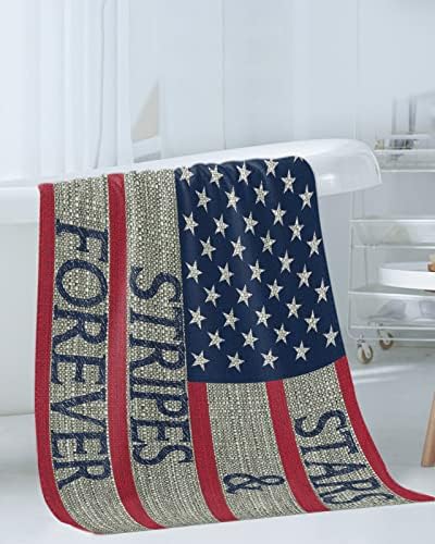 Anzona American Flag 3-Piece Bath Towels Set