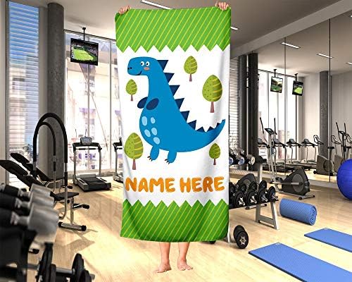 Personalized Corner Dinosaur Towel