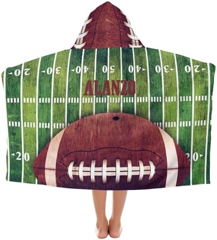 Eiis Unidesign Retro American Football Hooded Towels for Kids 3-10 Yrs