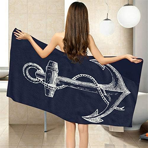 Nautical Anchor Towel Washable Soft and Durable