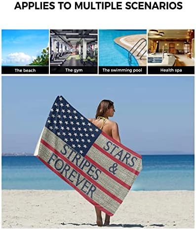 Anzona American Flag 3-Piece Bath Towels Set